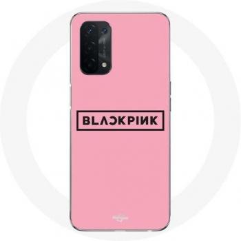 Oppo A74 5G Blackpink Logo Case Pink Background