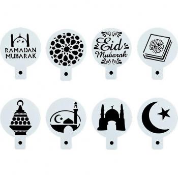 Eid Mubarak Cake Decoration Stencils Set