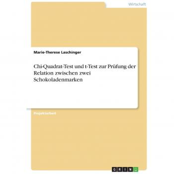Chi-Quadrat-Test und t-Test zur Prüfung der Relation zwischen zwei Schokoladenmarken
