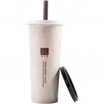 Taza de Café con Pajita de Trigo - Práctica y Ecológica