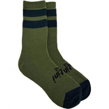 Calze Santini Riga Verde Scuro Nero
