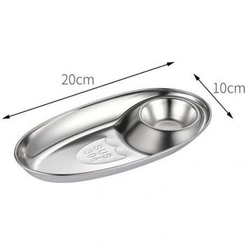 Oval Stainless Steel Sauce Dish