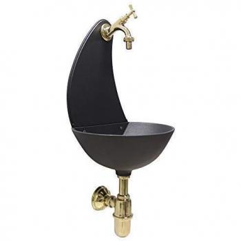 Luna Fontaine Murale en Fonte – Robinet & Siphon Poli