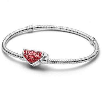 Pandora Pulsera Moments Cadena de Serpiente Con Cierre de Stranger Things en Rojo | 19 cm