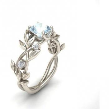 Crystal Bloom Silver Ring