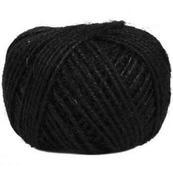 Corde de jute 50m noir pour scrapbooking