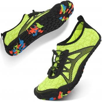 JIASUQI Men's Quick-Dry Water Shoe for Swimming/Diving/Surfing - Yellow, Size UK 13