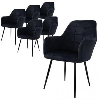 Set di 6 Sedie da Pranzo Retro Scandinave