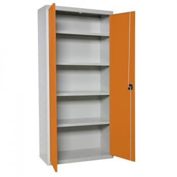 Armario Multiusos SimonRack, 2 Puertas, 4 Estantes, 1800x600x400 mm, Gris/Naranja