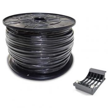 Tuyau électrique tubular Vv‑600/1000 V noir 3 conducteurs de 2,5 mm² – 100 m