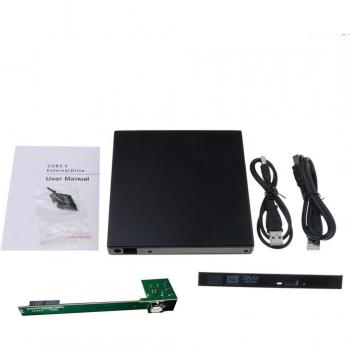 12.7mm Slim External Optical Drive Case USB 2.0