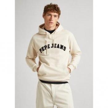 Sweatshirt à capuche Pepe Jeans Rane blanc crème noir - L