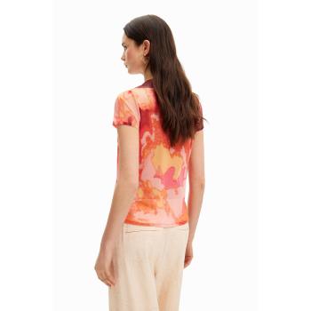 Camiseta de mujer Desigual resort tul naranja