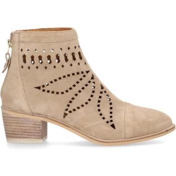 Alpe 50531160 Botín Casual de Mujer con Tacón Camello y Cierre de Cremallera