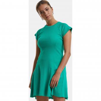 Urban Classics Vestito Corto A Maniche Corte Rib Skater Verde Fern XS