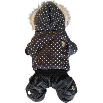 Manteau chaud aux pois scintillants