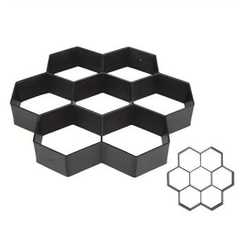 Concrete Honeycomb Mold Set – 2 Pieces – 12”x12” Garden Stepping Stone Moulds