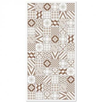 Tapis décoratif vinyle Love Marron 100x140cm