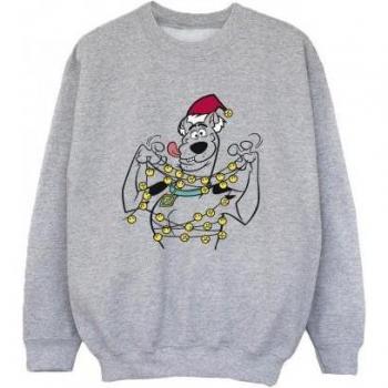 Sudadera gris Scooby Doo con campanas navideñas
