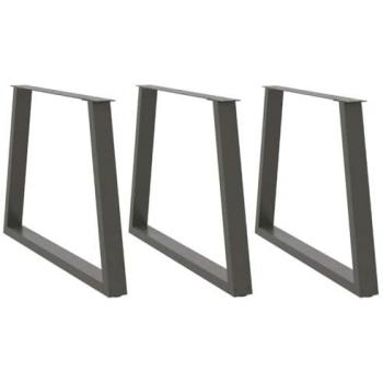 VidaXL Dining Table Legs V-Shape 3 pcs Anthracite 90x(72-73.3) cm Steel