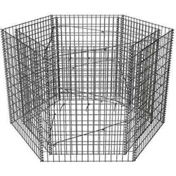 VidaXL Arriate hexagonal de gaviones 160x140x100 cm