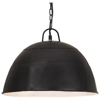 VidaXL Lámpara colgante vintage redonda 25 W negra 41 cm E27