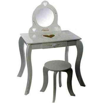 Coiffeuse enfant avec tabouret Demoiselle - ATMOSPHERA FOR KIDS - Blanc
