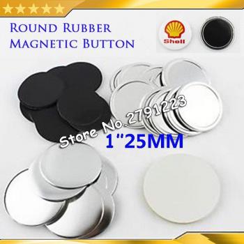 1 (25mm) Soft Rubber Magnetic Button Supply, 100 Sets