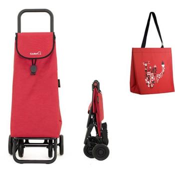 Compra de carro 4R em vermelho com mochila 44x55 litros