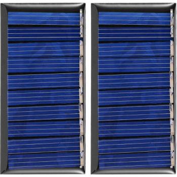 Mini Solar Panel 5V 60mA Polycrystalline Cell for 3.6V Battery Charger DIY Toy LED - Set of 2