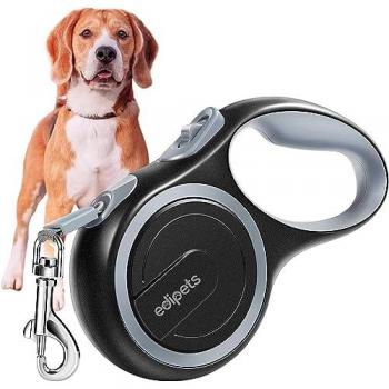 Correa ajustable para perros Edipets gris y negro