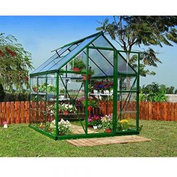 Gewächshaus Hybrid 6x6 185x186 cm Aluminium Treibhaus Polycarbonat | Canopia