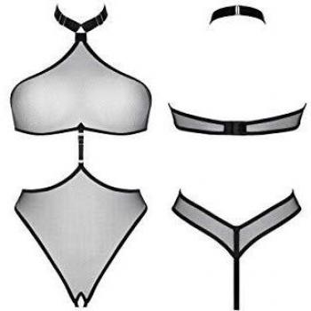 Demoniq Netz-Body: Nieve, schwarz