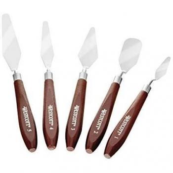 Westcott E-40200 Malspachtelset, braun/silber, 17,5-22,5 cm