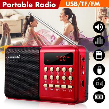5V DC 3W Mini Portable LCD Digital FM Radio Speaker
