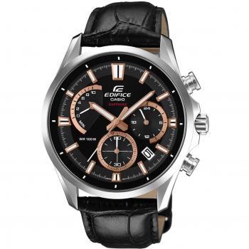 Casio Edifice Herren-EFB‑550L – Edelstahl & Silikon, 42 mm, Chronograph