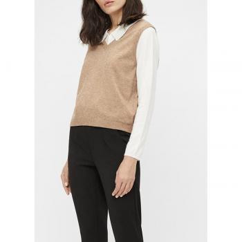 Jersey tirantes canalé cuello pico para mujer
