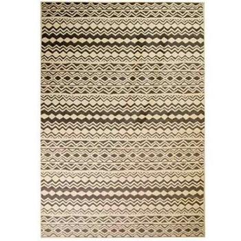 Beige/Grauer Modern-Zickzack-Teppich 80 x 150 cm