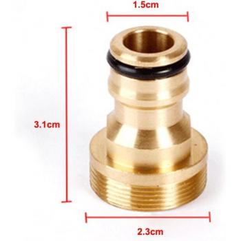 Adaptador de Cobre Puro para Grifo de Jardín