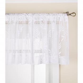 Lorenzo Home Velvet Lace Valances – 56x16 – Classic White