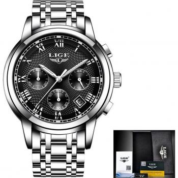 LIGE Men's Luxury Chronograph Sports Watch