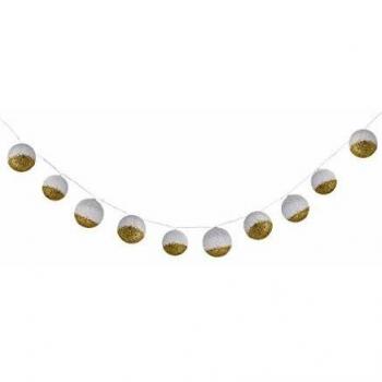 Guirlande Lumineuse Enfant Boule 178cm Blanc & Or
