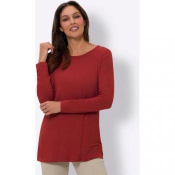 Classic Basics Longshirt Damen 46 Roter Kirschen-Ton