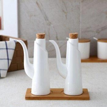 Ceramic Oil and Vinegar Cruet Set