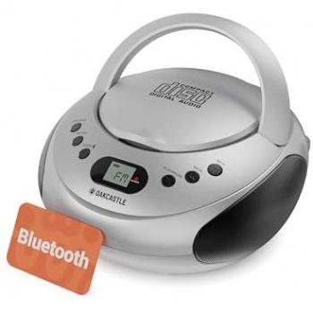 OAKCASTLE Silver/Gray CD250 Bluetooth Music Box