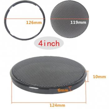 Black Round Car Speaker Grill Mesh Protective Cover