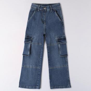 Jeans ampio tasconato ragazza Ido stone washed chiaro 4a878