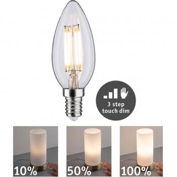 PAULMANN PLM 28738 - Lámpara de filamento LED E14, 5 W, 432 lm, 2700 K, regula