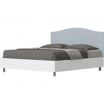 Letto Alzata Doppia Grace 160x190 in Microfibra Azzurra