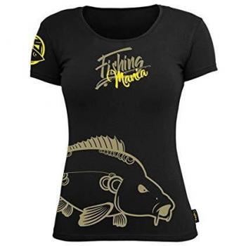 Camiseta De Manga Corta Fishing Mania Carpfishing Amarillo/Negro
